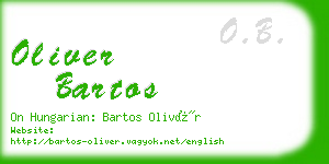 oliver bartos business card